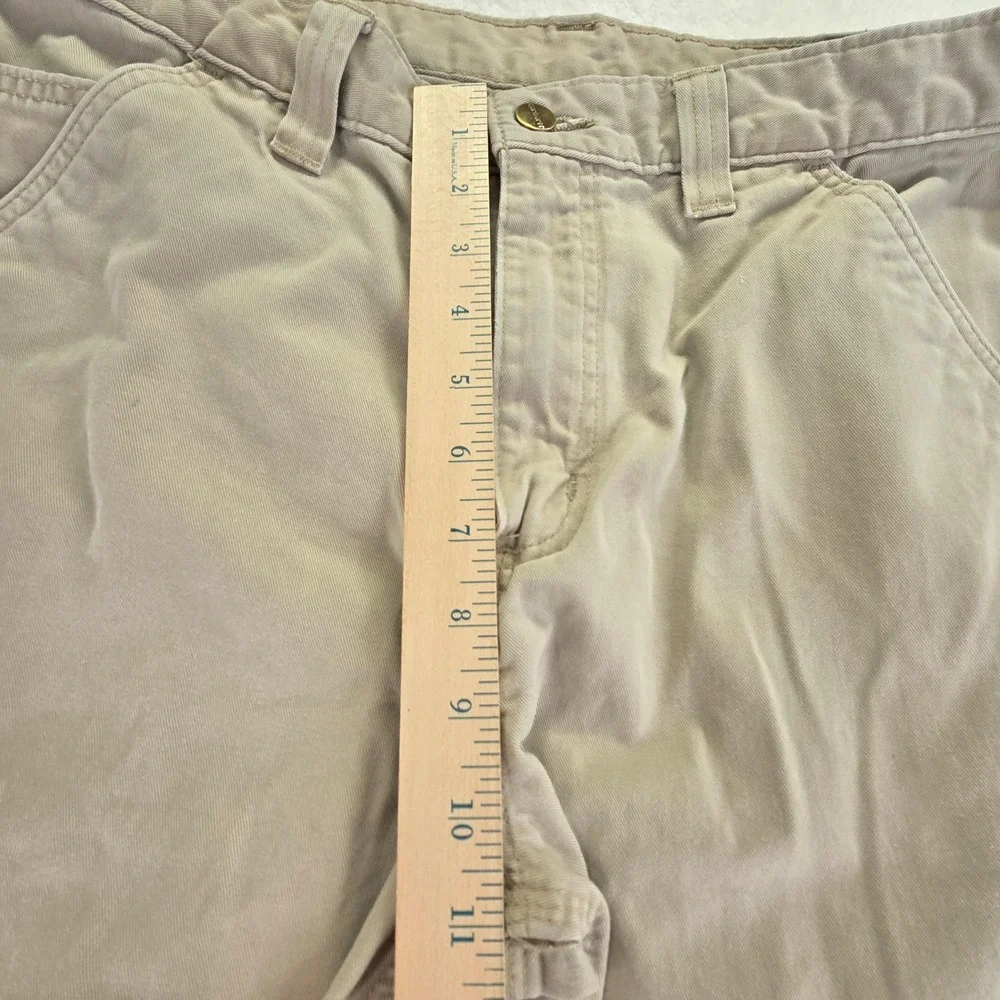 Carhartt Carpenter Utility Tech Pants Mens 34x31 Khaki Dungaree Canvas‎ Durable